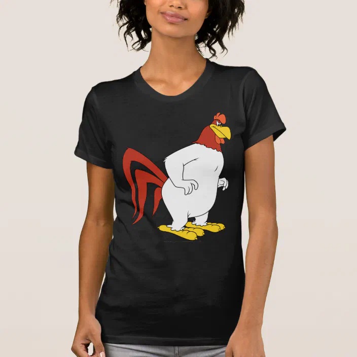 Looney Tunes Foghorn Leghorn Rooster Official Unisex Grey T-Shirt Chicks Dig Me 