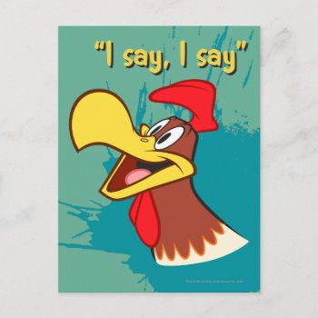 Foghorn Looking Up Postcard by looneytunes at Zazzle