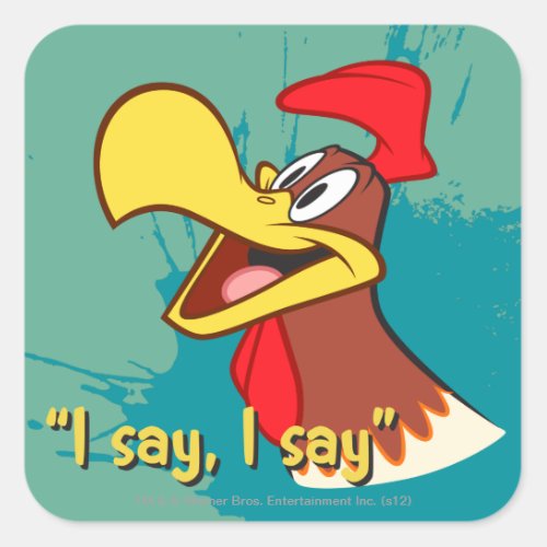 Foghorn Looking Up Square Sticker