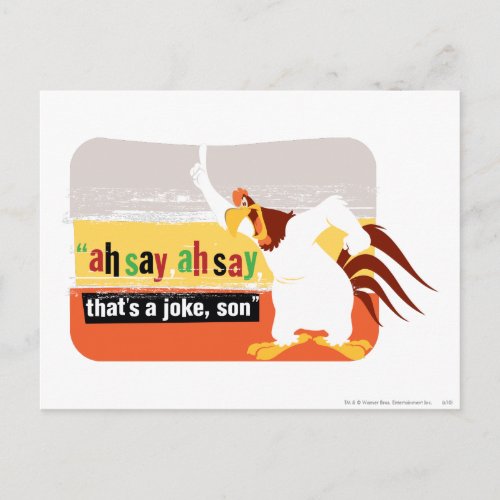Foghorn Thats A Joke Son Postcard