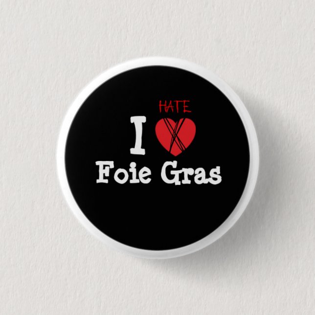 Foie gras? NOT thank you! Button (Front)
