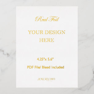 Foil 4.25"x5.6" Holiday Post Card Print