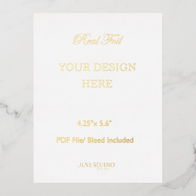 Foil 4.25"x5.6" Holiday Post Card Print (Front)