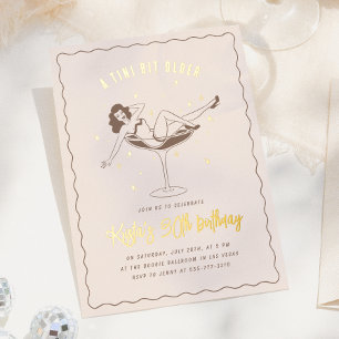 Foil A Tini Bit Older Birthday Party Invitation