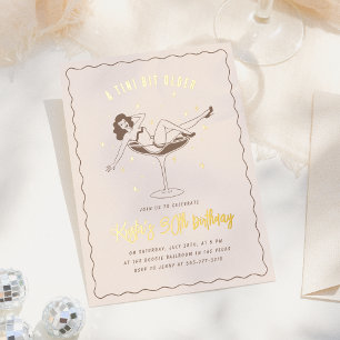 Foil A Tini Bit Older Birthday Party Invitation