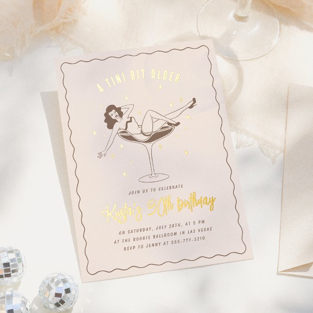 Foil A Tini Bit Older Birthday Party Invitation (Creator Uploaded)