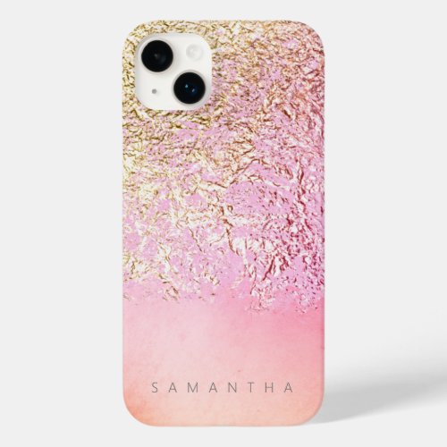 Foil Abstract Gold Peach ID775 Case_Mate iPhone 14 Plus Case