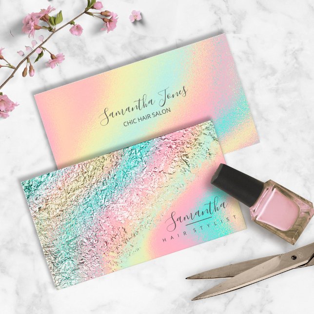 Foil Abstract Holographic Rainbow ID775 Business Card (Creator Uploaded)