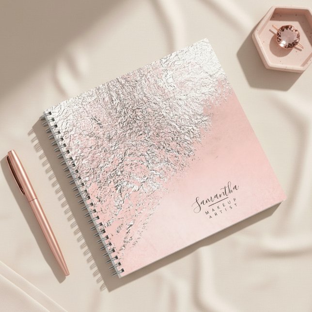 Foil Abstract Silver Rose Gold ID775 Notebook (Creator Uploaded)