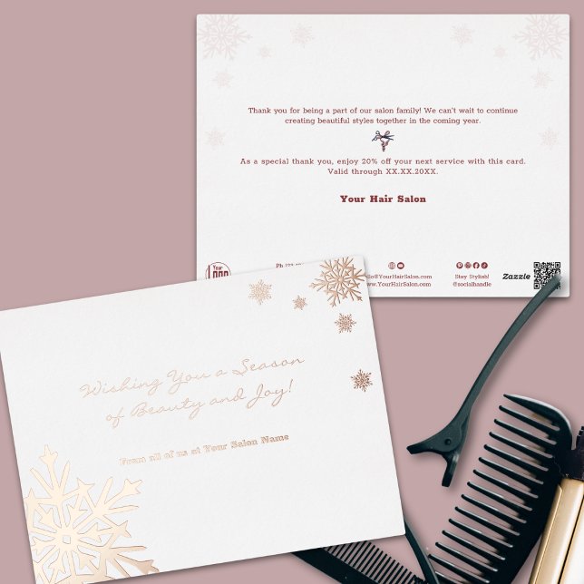 Foil Accents Season of Beauty & Joy Holiday Card (Foil Accents Season of Beauty & Joy Holiday Card)