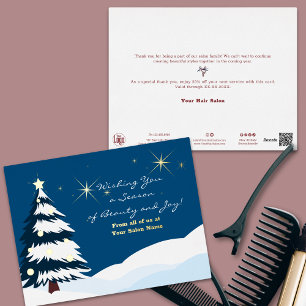 Foil Accents Silent Starry Night Holiday Card