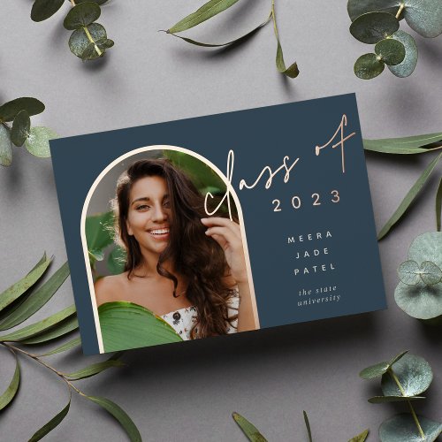 Foil Arch  Photo Graduation Announcement