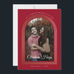 Foil Arches Christmas hugs photo christmas card<br><div class="desc">Use our faux foil Radiant arches photo Christmas cards with one picture to send your friends and family peace, love and a Christmas hug, FINALLY. A coordinating pattern backer is included. You may remove the stripes and add additional photos. Go to the "Personalize This Template" section then click the "Click...</div>