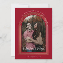 Foil Arches Christmas hugs photo christmas card