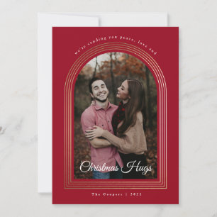 Foil Arches Christmas hugs photo christmas card