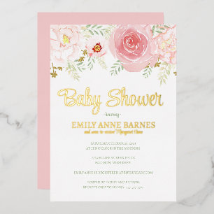 Foil Baby Shower Invitation