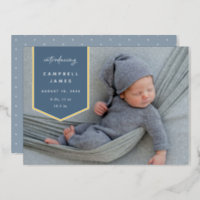 Foil Banner Overlay | Photo Birth Announcement