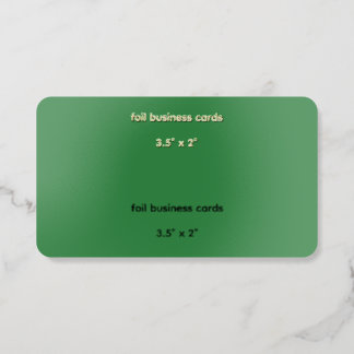 foil business cards 3.5" x 2"