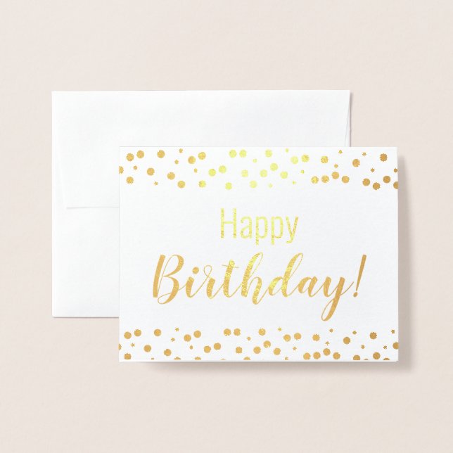 Foil Card - Happy Birthday! - Personalized (Front With Envelope)