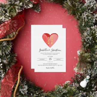 Foil Chinese Wedding Character Invitation Foil Invitation