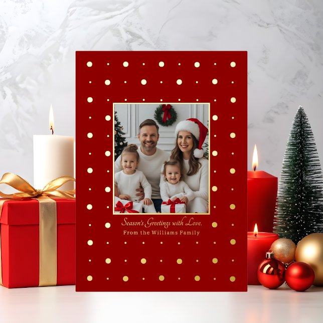Foil Christmas Cards Templates Family 2 Photos  (Creator Uploaded)