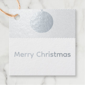 Foil Christmas Favor Tag Square