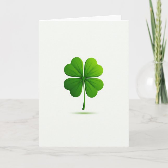 Foil Clover Good Luck Card (Front)