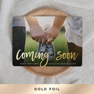 FOIL Coming Soon Photo Pregnancy Announcement