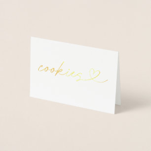 Foil Cookies Food Label Wedding Table Card
