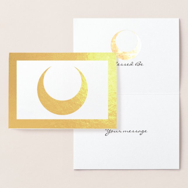 Foil Crescent Moon Card (Display)