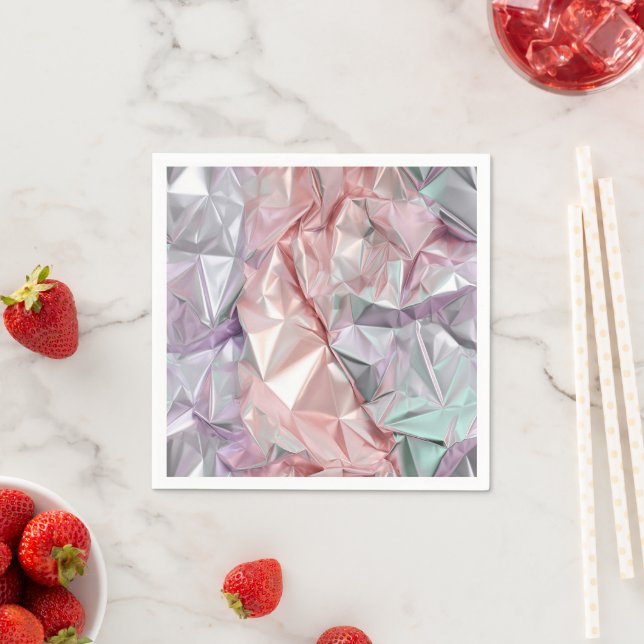 Foil Crinkle Pattern Napkins (Insitu)