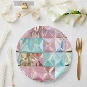 Foil Crinkle Pattern Paper Plates