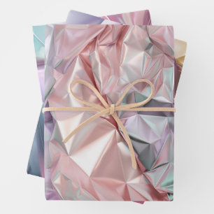 Foil Crinkle Pattern Wrapping Paper Sheets
