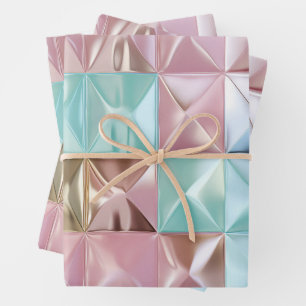 Foil Crinkle Pattern Wrapping Paper Sheets