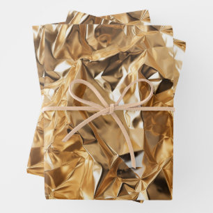 Foil Crinkle Pattern Wrapping Paper Sheets