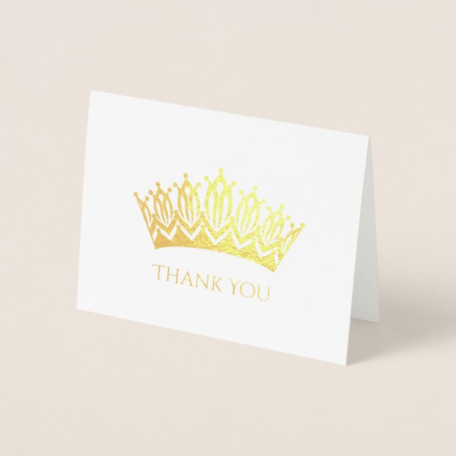  Foil Crown Thank You Card (Front)