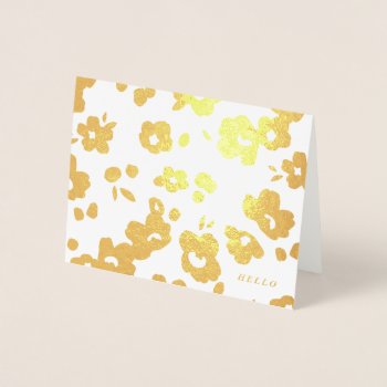 Foil Delicate Posies Floral Folded Stationery Card by AmberBarkley at Zazzle