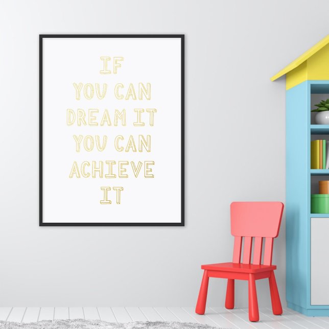 Foil Dream It, Achieve It Inspirational Quote Art Prints (Creator Uploaded)