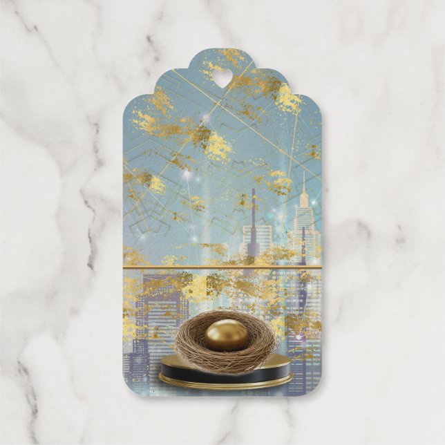 - Foil Easter Favor Tag with Golden Egg (Back)