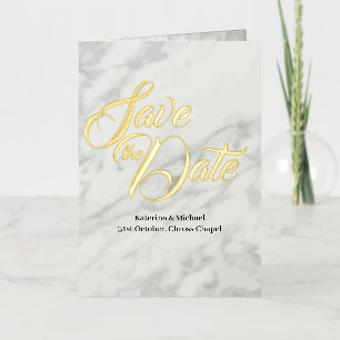  Foil Elegance Save the Date Greeting Card