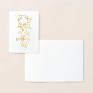 Foil Father of the Bride Groom Wedding Thank You Card