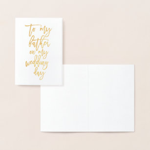 Father Of The Bride Cards Zazzle Foil Father Of The Bride Groom Wedding Thank You Card