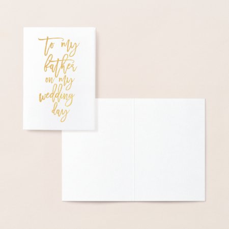 Foil Father Of The Bride Groom Wedding Thank You Foil Card