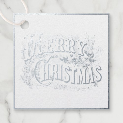 FOIL FAVOUR TAG  MERRY CHRISTMAS