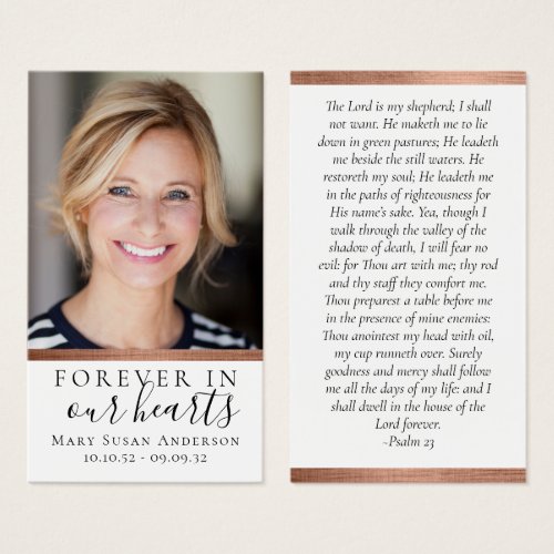 Foil Forever in Our Hearts Memorial Card
