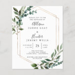 Foil Frame Wedding Invitation<br><div class="desc">This modern wedding card has a warm, minimalist design. The front features a lively script text above your first names and date. On the back, we've set the background as transparent, so that the color of the paper will serve as the base color. You can choose a color for the...</div>