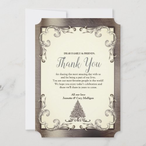 Foil_Gold_Silver_Brass Vintage Thank You Card
