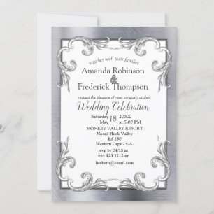 Foil-Gold-Silver-Brass Wedding Invitation