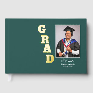 Foil Graduation Guestbook - college or high school