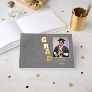 Foil Graduation Guestbook - college or high school